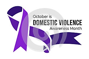Domestic Violence Awareness Month. Vector illustration