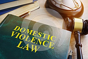 Domestic violence law on a table.