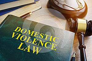 Domestic violence law on a table. photo