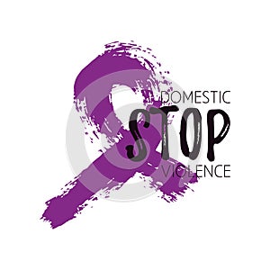 Domestic violence purple ribbon photo