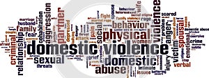 Domestic violence word cloud