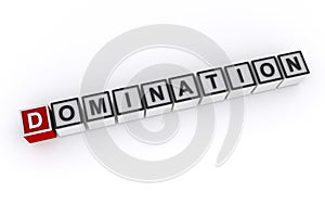 domination word block on white