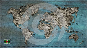 Dominica Mahaut Stamp World Map