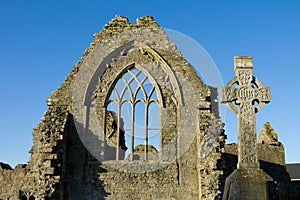 Dominican Friary,windows and stone cross