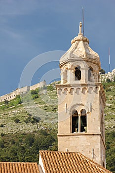 Dominican monastery bell tower. Dubrovnik. Croatia