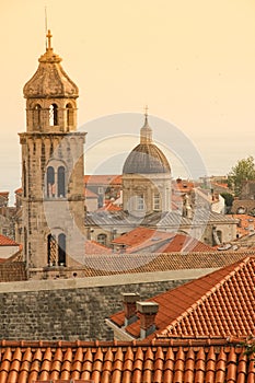 Dominican monastery bell tower. Dubrovnik. Croatia