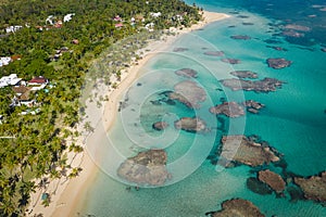 Dominican Republic beach drone shot