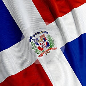 Dominican Republic Flag Closeup