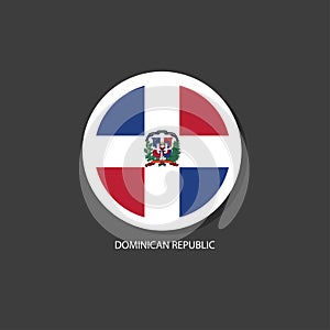 Dominican Republic flag vector circle shape