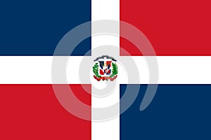 Dominican Republic flag. Vector illustration. World flag