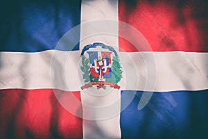 Dominican Republic flag waving