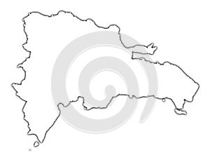 Dominican Republic outline map