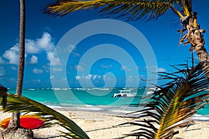 Dominican Republic, Punta cana, Saona Island - Mano Juan Beach. Fishermen`s village