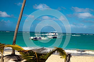 Dominican Republic, Punta cana, Saona Island - Mano Juan Beach. Fishermen`s village