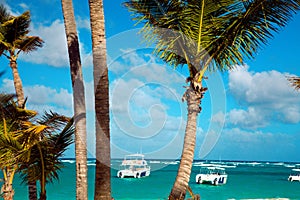 Dominican Republic, Punta cana, Saona Island - Mano Juan Beach. Fishermen`s village