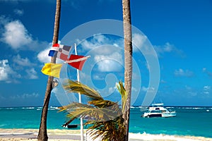 Dominican Republic, Punta cana, Saona Island - Mano Juan Beach. Fishermen`s village