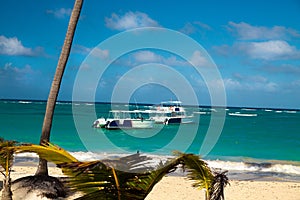Dominican Republic, Punta cana, Saona Island - Mano Juan Beach. Fishermen`s village photo