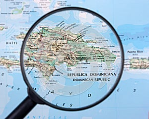 Dominican Republic under magnifier