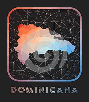 Dominicana map design. photo