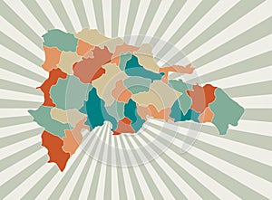 Dominicana map. photo