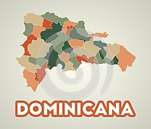 Dominicana poster in retro style. photo