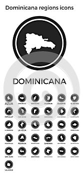 Dominicana regions icons.