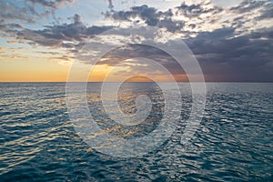 Dominicus Beach, sunset in the Dominican Republic, Caribbean Sea.