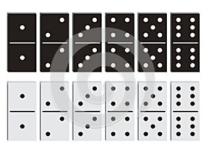 Domino black and white set.