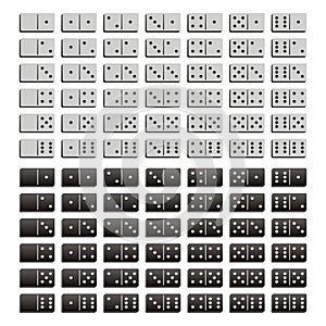 Domino black and white set