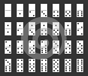 Domino bones set, dominoes tiles full set