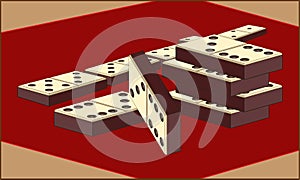 DOMINO DICE FOR A BOARD GAME