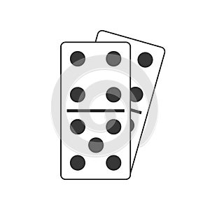 Domino icon. gaming item,isolated on white background