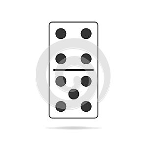 Domino icon. gaming item,isolated on white background