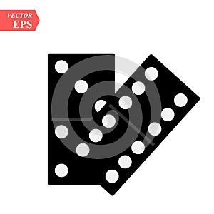 Domino icon isolated on white background for your web and mobile app design, domino vector logo concept