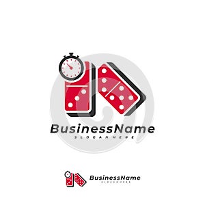 Domino Time logo vector template, Creative Domino logo design concepts