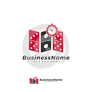 Domino Time logo vector template, Creative Domino logo design concepts