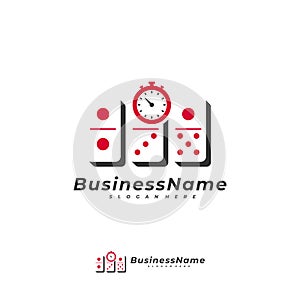 Domino Time logo vector template, Creative Domino logo design concepts