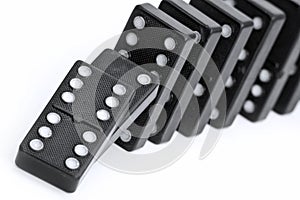 Dominoes falling down