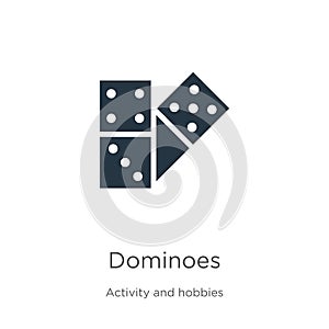 Dominoes icon vector. Trendy flat dominoes icon from activity and hobbies collection isolated on white background. Vector