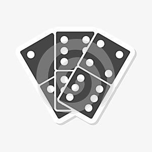 Dominoes vector icon - Illustration