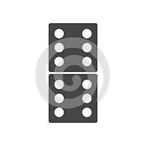 Dominoes vector icon - Illustration