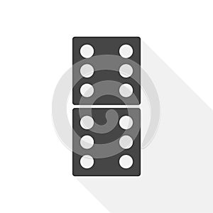 Dominoes vector icon - Illustration