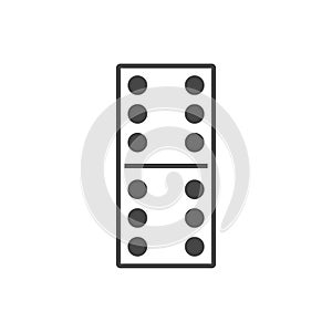 Dominoes vector icon - Illustration with long shadow