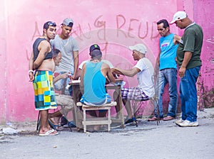 Dominos players in Havana , Cuba