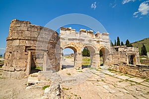 Domitian gate in Hierapolis near Pamukkale in Turkey