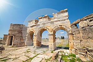 Domitian gate in Hierapolis near Pamukkale in Turkey