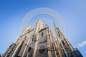 Domkirche St Stephan cathedral in Vienna, Austria. Located on Stephansplatz, the Domkirche is the main catholic church of the city