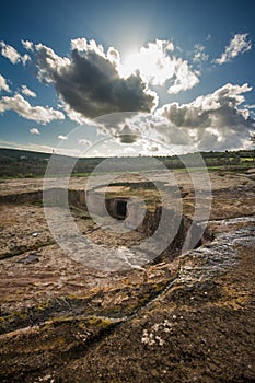 Domus de janas ancient nuragic sepulcher in Sardinia