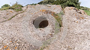 domus de janas and necropolis of santu pedru ancient nuragic tombs photo