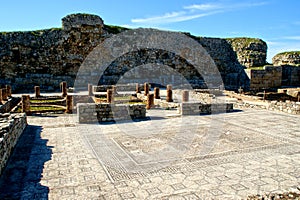 Domus Roman mosaics at the archaeological ruins of Conimbriga